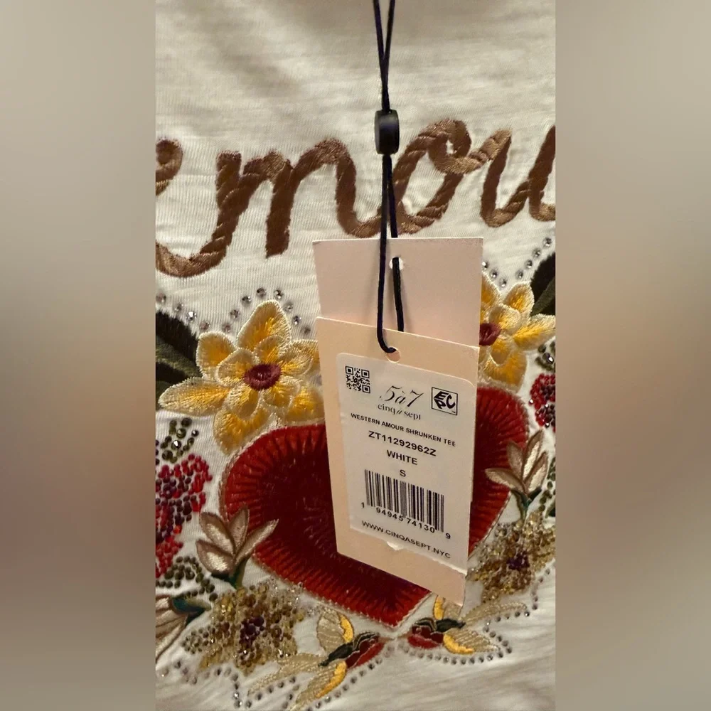 NWTA Cinq à Sept Western Amour Shrunken Tee - Picture 5 of 8
